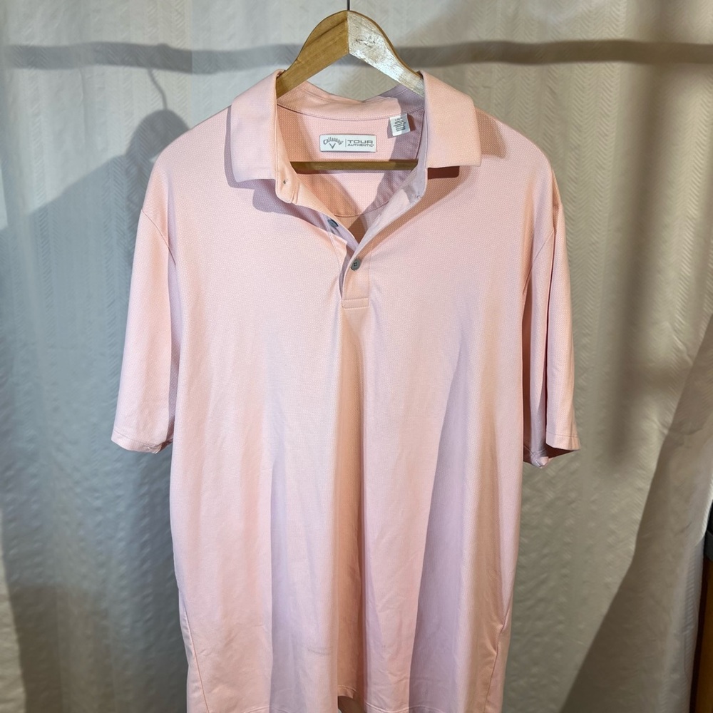 Callaway Tour Authentic Light Pink Polo Shirt
